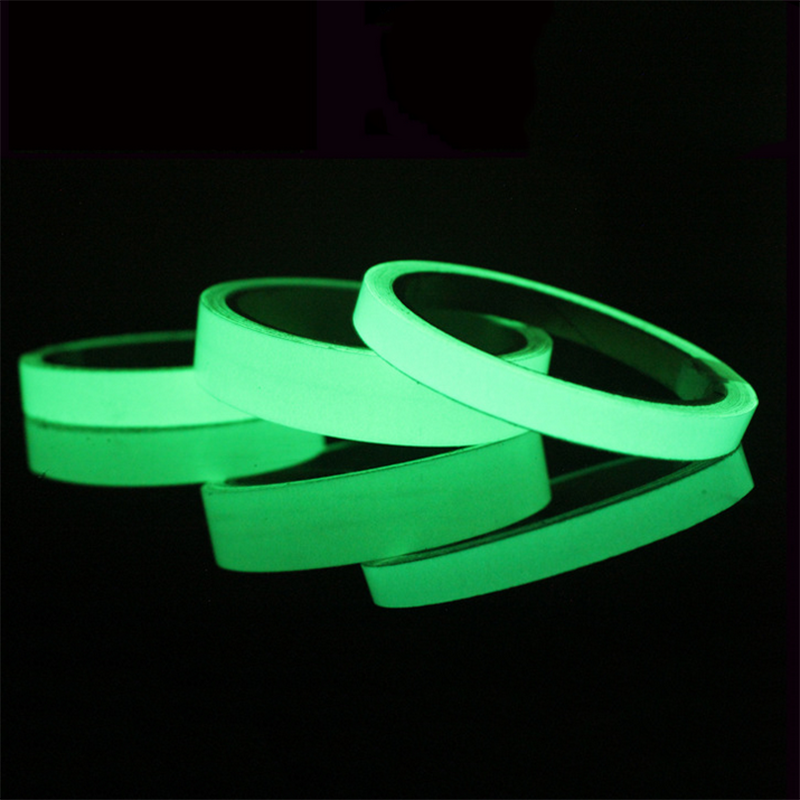3/10M 10/15/20mm Self-adhesive Luminous Tape Strip Glow In The Dark Green Home Decor Used on Concrete Floors Stair Treads Risers