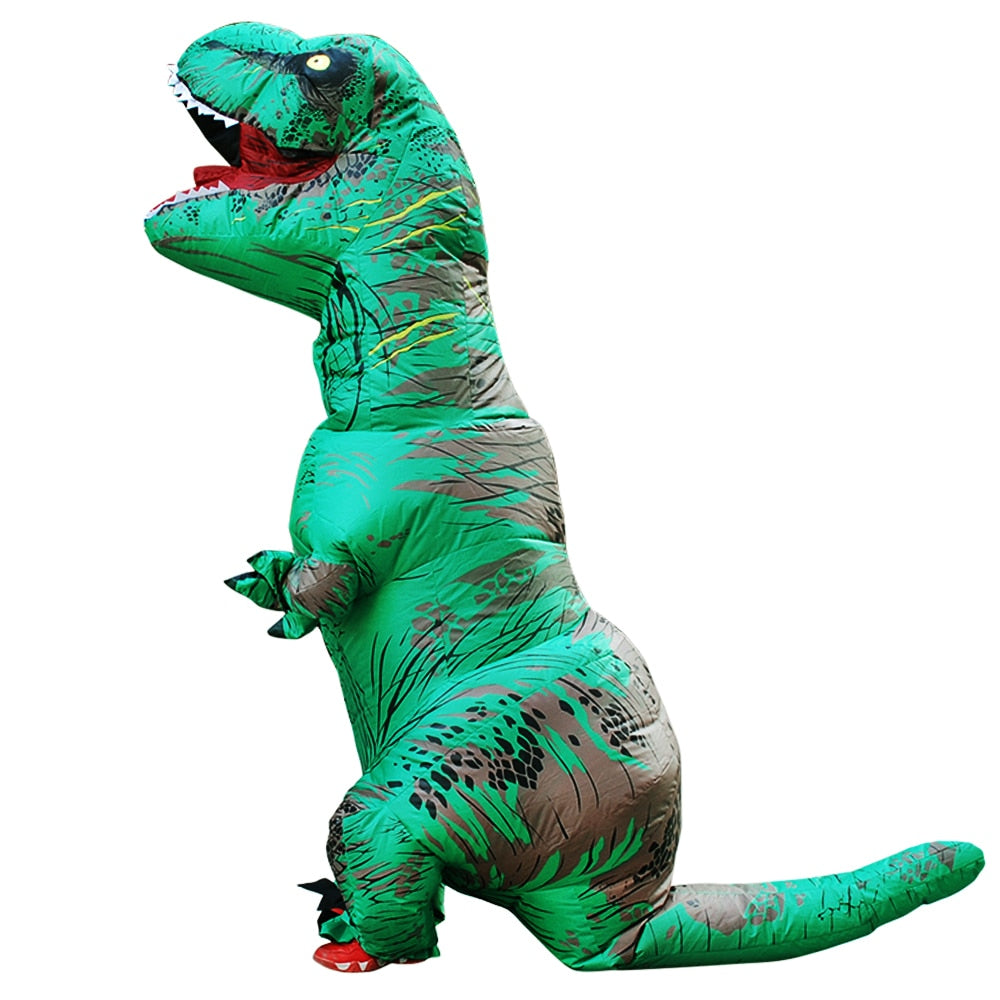 Adult Kids Mascot Inflatable Dinosaur Costumes Dino T-Rex Purim Halloween Party Costume For Carnival Cosplay Dress Suit