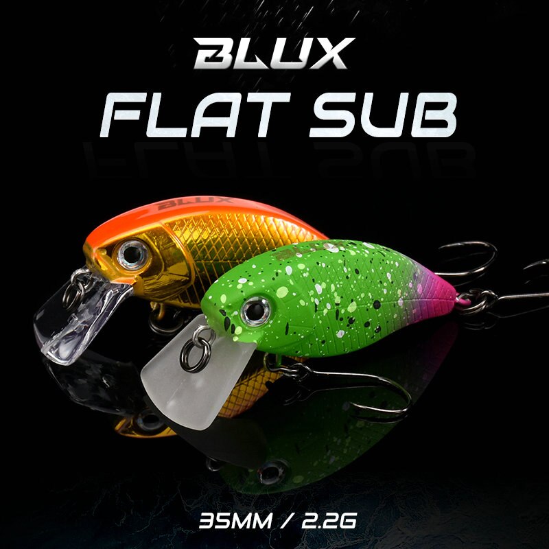 BLUX 35MM 2.2G Crankbait Floating Fishing Lure Shallow Freshwater 1-2ft Wobbler Artificial Hard Plastic Trout Bait Crank Tackle