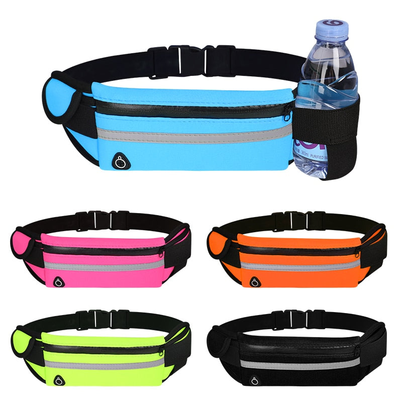 New Outdoor Running Waist Bag Waterproof Mobile Phone Holder Jogging Belt Belly Bag Women Gym Fitness Bag Lady Sport Accessories