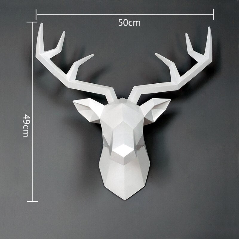 20*19 Inch Wall Hanging Decoration,Animal Figurine,Living Room Wall Decor,Decorative Deer Sculpture,Home Interior Decoration