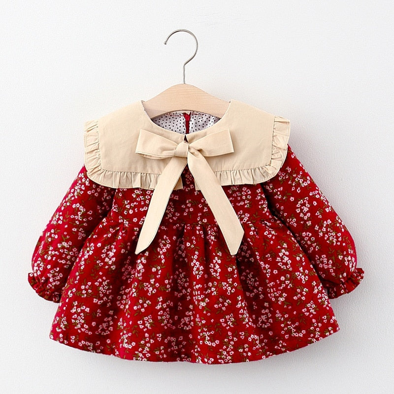 2023 Fall Newborn Baby Girl Dress Clothes Toddler Girls Princess Plaid Birthday Dresses For Infant Baby Clothing 0-2y Vestidos